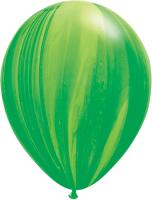 Ballons Qualatex Superagate Vert  11(28cm) poche 25