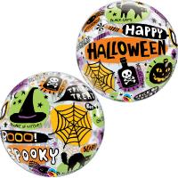 Bubble Ballon Qualatex  Happy Halloween Messages &amp; Icons   56 cm