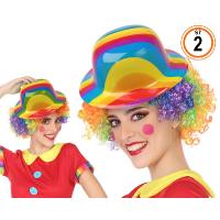 Chapeau plastique de Clown Multicolore