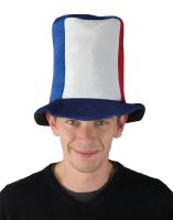 Chapeau velours HDF adulte - bleu, blanc et rouge