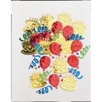 Confettis de Table Anniversaire avec G&acirc;teaux Ballons ... Multicolores  Sachet  de 14 gr