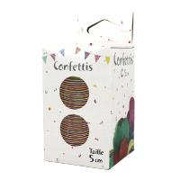 Confettis de sc&egrave;ne rond diam&egrave;tre 5cm Multicolore en boite de 80g fabrication Francaise