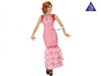 Costume Adulte Danseuse FLAMENCO ROSE XS-S