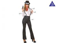 Costume Adulte Gangster Femme taille XS/S ou M/L