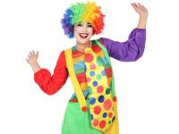 Cravate g&eacute;ante de clown - multicolores - 59 x 20 cm