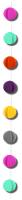 Guirlande verticale Gros Confetti papier Multicolore d&#039;une longueur de 2 m&egrave;tres