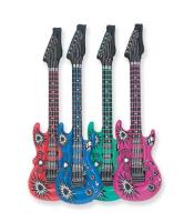 Guitare Gonflable 4 couleurs aux choix ( rose , rouge , vert , bleu)  101 cm