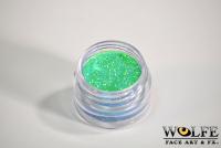 Paillettes Glitter Vert Iris&eacute; brillant (anis) en pot de 16gr  Wolfe FX
