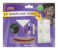 Kit de Maquillage Zombie Latex Halloween  cicatrice+latex+fard phosphorescent+sang+crayon+palette+applicateurs
