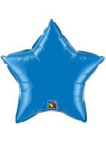 Ballon Alu &eacute;toile Saphire Blue 36  Qualatex  90 cm