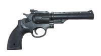Revolver - plastique noir - 25 cm Factice