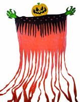 Rideau de Porte Citrouille d&#039;Halloween 3.5 m de Haut sur 2m de large