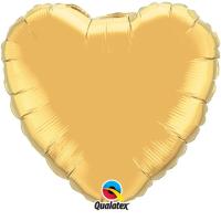 Ballon Alu Coeur Qualatex  Gold 45cm (18)