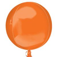 Ballon Alu sph&egrave;re ORBZ Orange 40 cm