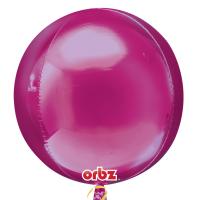 Ballon Alu sph&egrave;re ORBZ Rose 40 cm