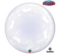 Ballon Bubble Deco Bubble 24  ( 61 cm ) empreintes de pieds tout autour