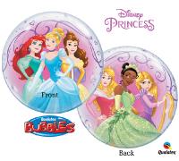 Ballon BUBBLES Qualatex 56cm de diam&egrave;tre les 6 Princesses  Disney QUALATEX