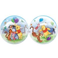 Ballon BUBBLES Qualatex 56cm de diam&egrave;tre tigrou, winnie et bouriquet Disney