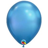 Ballons 11 Qualatex Chrome Blue  Poche de 100 Ballons