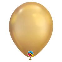 Ballons 11 Qualatex Chrome Gold  Poche de 100 Ballons
