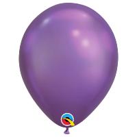 Ballons 11 Qualatex Chrome Purple  Poche de 100 Ballons
