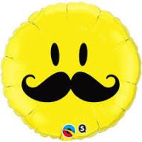Ballon Alu Qualatex Smile Moustache 45 cm  18&#039;&#039;