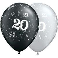 Ballon Qualatex 11 28cm Rond  Special ast   Chiffre 20 