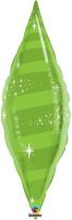 Ballon Alu Taper Vert Anis (lime green) Swirl (imprim&eacute;)Qualatex 97cm (38)