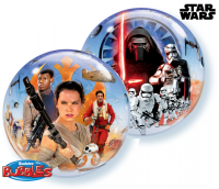 Ballon BUBBLES Qualatex 56cm de diam&egrave;tre Star Wars : le reveil de la force Disney