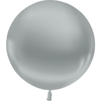 Ballon Latex Rond 80 cm 3&#039; Argent m&eacute;tallis&eacute;  Qualit&eacute; Professionnelle