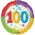 Ballon Alu Rond impression chiffres " 100 ans "   en 45cm