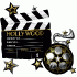 Ballon Alu anagram forme de Clap de cinéma Hollywood 76 cm X 73 cm