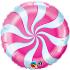 Ballon Alu Rond Bonbon 45 cm Rose