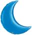Ballon Alu Croissant de Lune Bleu Saphir 87,5 cm (35")