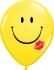 Ballon Qualatex Smile Face & Kiss assortis 11"(28cm) Poche de 25 ballons