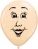 Ballons Qualatex Imprimé d'un visage de femme couleur peau (blush)5" (12cm)