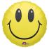 Ballon Alu Anagram Forme Ronde Impression "SMILE" Jaune  18" 45 cm