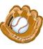 Ballon Alu Anagram Forme de Gants de Baseball avec Balle 63 cm X 58 cm