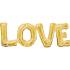 Ballon Alu Anagram Forme de Lettres dorées "LOVE" 63 cm X 22 cm (gonflage a l'air)