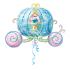 Ballon Alu Anagram en forme de Carrosse Princesse Cendrillon Turquoise 83 cm X 58 cm