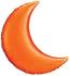 Ballon Alu Croissant de Lune Orange  87,5 cm (35")