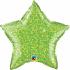 Ballon Alu Etoile Crystal Holographique Vert anis (lime green) 50cm (20") Qualatex