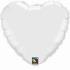 Ballon Alu Qualatex Coeur blanc 45cm (18")