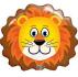 Ballon Alu Qualatex forme de tête de lion 74 cm