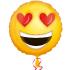 Ballon Alu Rond   " Emoticones Love " 43 cm