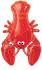 Ballon Alu forme de homard rouge grand modèle 61 cm X 99 cm