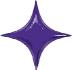 Ballon Alu forme d'étoile à quatre pointes STARPOINT Violet  (40") 1metre