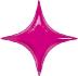 Ballon Alu forme d'étoile à quatre pointes STARPOINT Rose Fushia  (40") 1metre