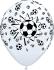 Ballon Qualatex Blanc impression Ballon de football noire 11" (28cm) poche de 25 ballons