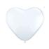 Ballons BWS pour modeling et sculpture Blanc en COEUR  30 cm (12") poche de 100
